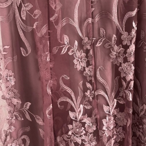 NWT Lulus Andria Mauve Purple Embroidered Strapless Maxi Dress Sz S - Picture 3 of 10